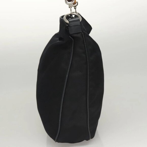 GUCCI Bamboo Hand Bag Canvas 2way Navy Silver - Picture 4 of 15